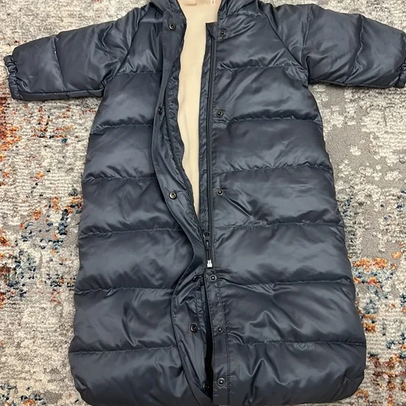 J Crew Baby Snowsuit Grey 3/6 m